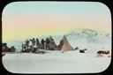 Image of Eskimos [Inuit] in the Field, Matthew Henson i[George Borup] n Center of Group 